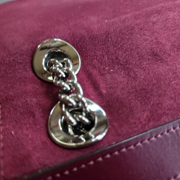 Coach Leather Color Block Shoulder Bag with Chain Strap - Picture 7 of 7